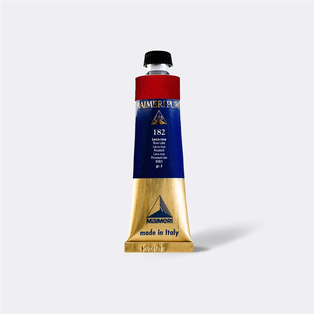 182-Lacca Rosa Tubo 40ml Colore A Olio Superiore Puro — immagine 3
