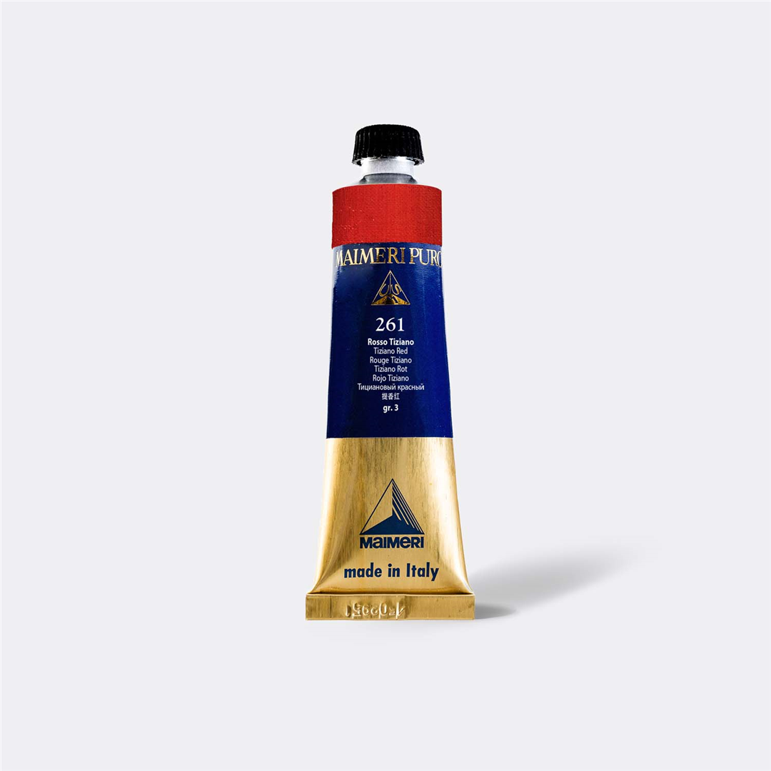 261-Rosso Tiziano Tubo 40ml Colore A Olio Superiore Puro — immagine 3