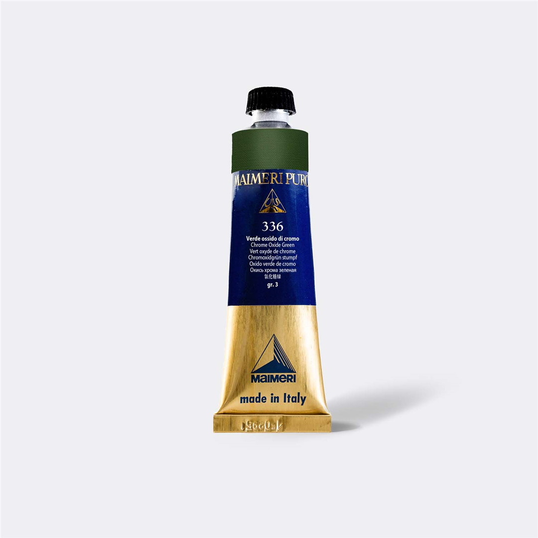 336-Verde Ossido Di Cromo Tubo 40ml Colore A Olio Superiore Puro — immagine 3