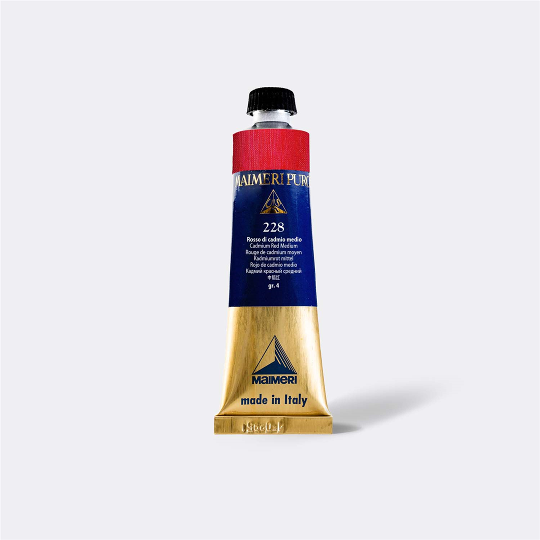 Serie 4 Tubo 40ml 228-Rosso Di Cadmio Medio Colore A Olio Superiore  Pure — immagine 3