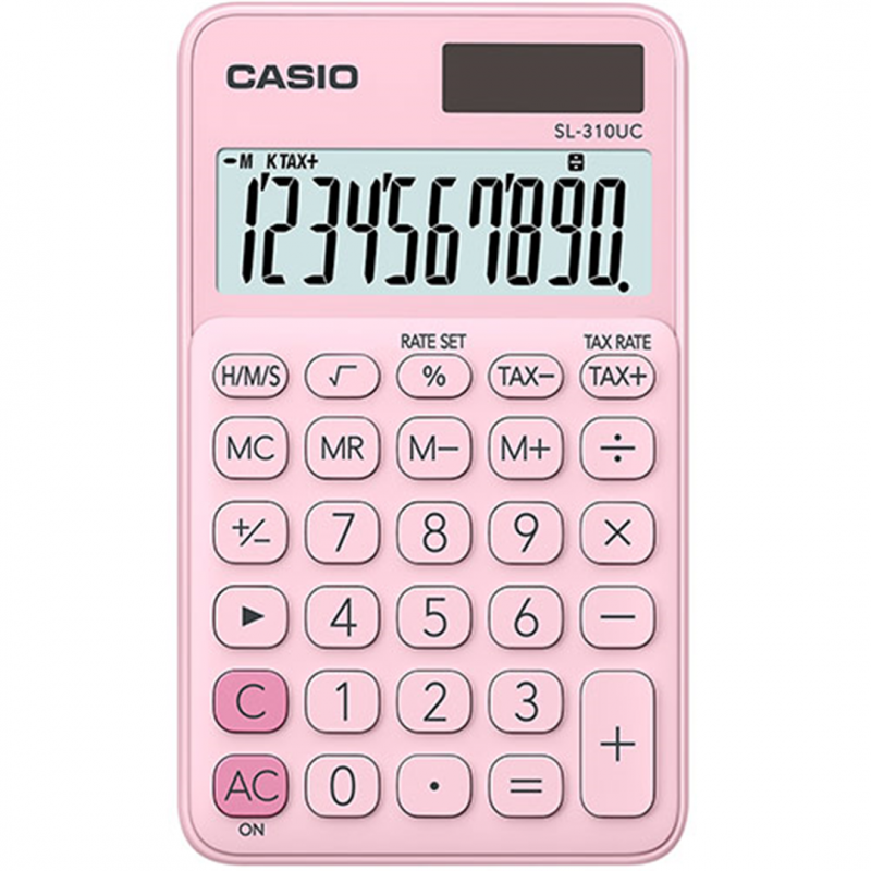 Casio Calcolatrice Sl-310uc 10 Cifre Rosa Pastello