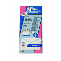 Busta 11x23 Cm Gr. 90 Pz. 25 Con Strip Con Finestra Ape-Vertecchi Ufficio