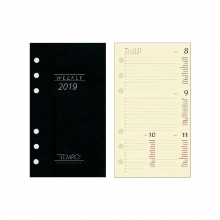 Ricambio Agenda Fori 7g 15x21cm Carta Avorio