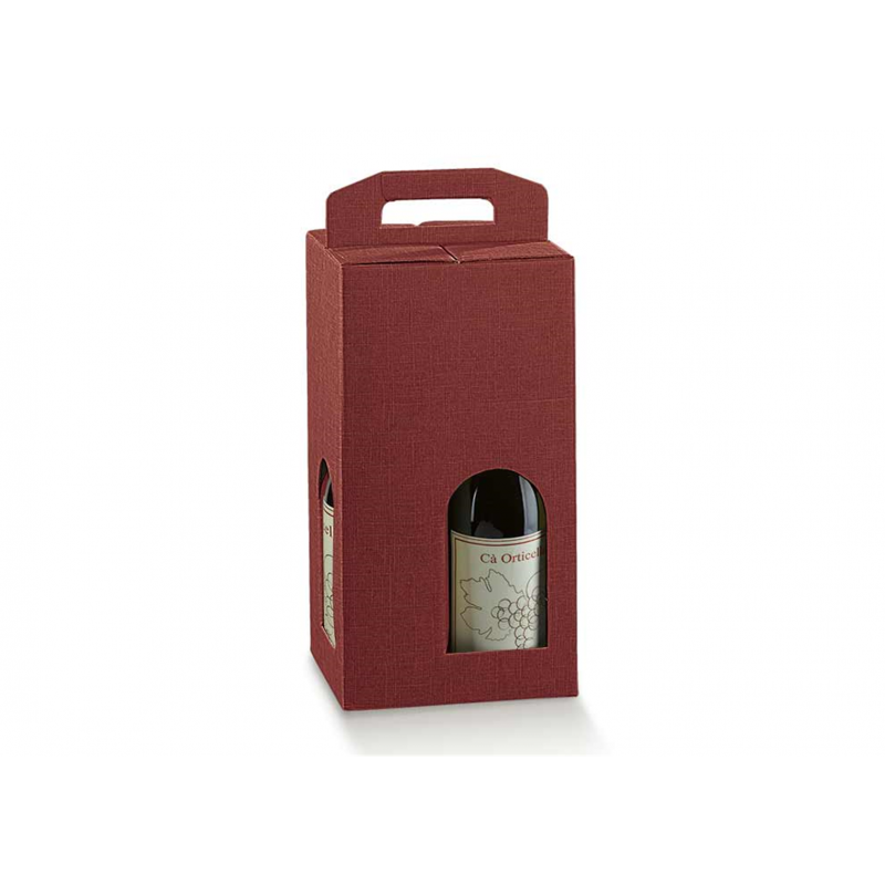Selezione Vertecchi 20 Pcs Pack Scatola 4 Bottiglie Vino Fin. 18x18x34 Cm (23 Seta Bordeaux