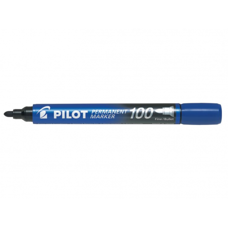 Pennarello Marker 100 Punta Tonda Blu