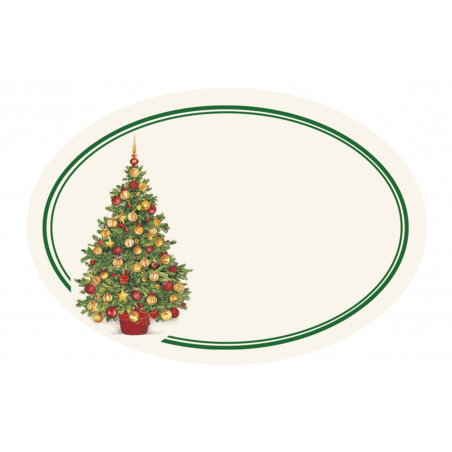 Etichette Adesive Fantasia Natale 6pz Albero Decorato