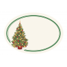 6pcs Christmas Patterned Adhesive Labels Decorated Tree | Tassotti