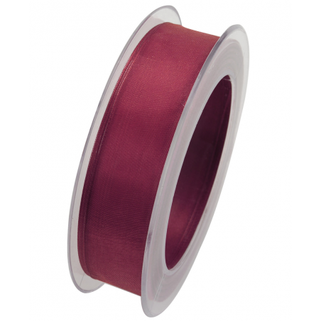 Nastro Infinity 25mm 20 Mt Organza Animato 26-Bordeaux
