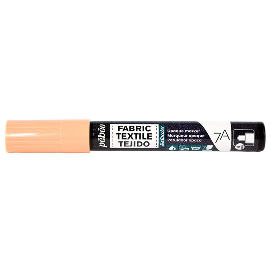 7a Pennarello Tessuti Scuri Punta 4mm Arancio Pastello