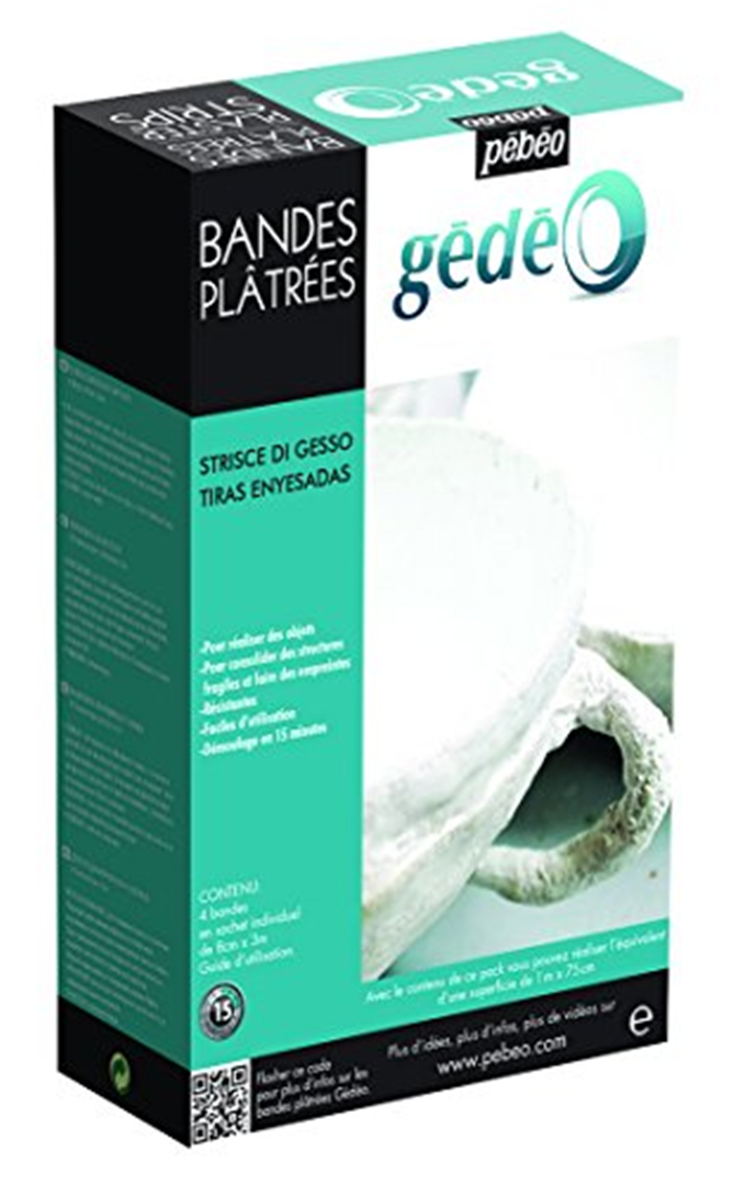 Pébéo - Bende gessate Gédéo per calchi e stampi. Conf. da 4 strisce 8x300 cm — immagine 2