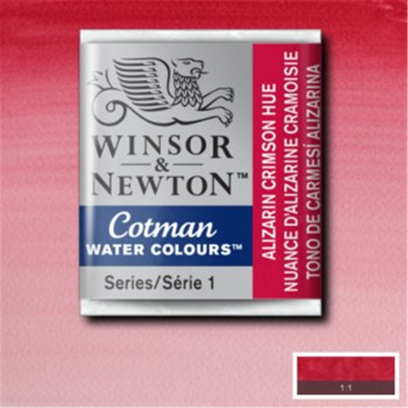 Winsor & Newton Cotman Watercolour End 1-2-003 Color Godet Of Alizarin Crimson Imitation