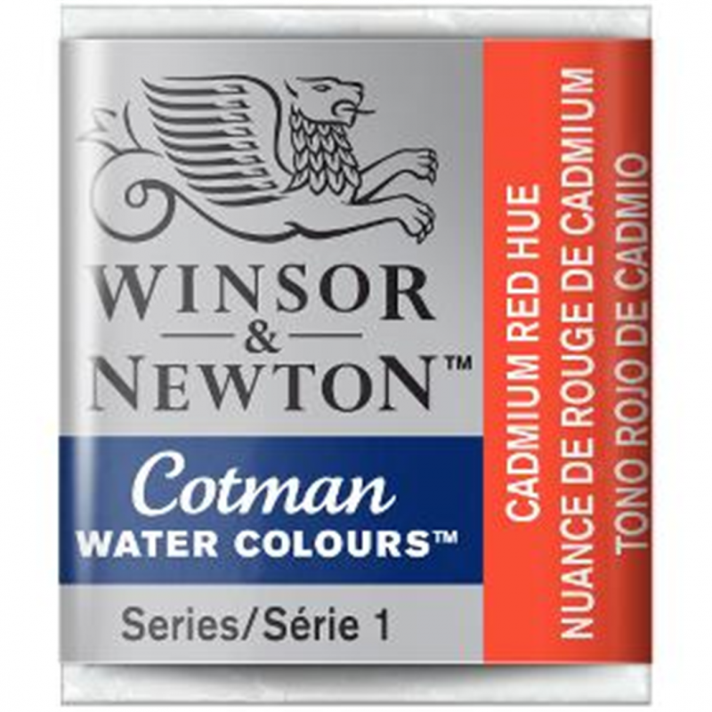 Winsor & Newton Acquarello Fine Cotman 1-2 Godet - Colore 095 Rosso Cadmio