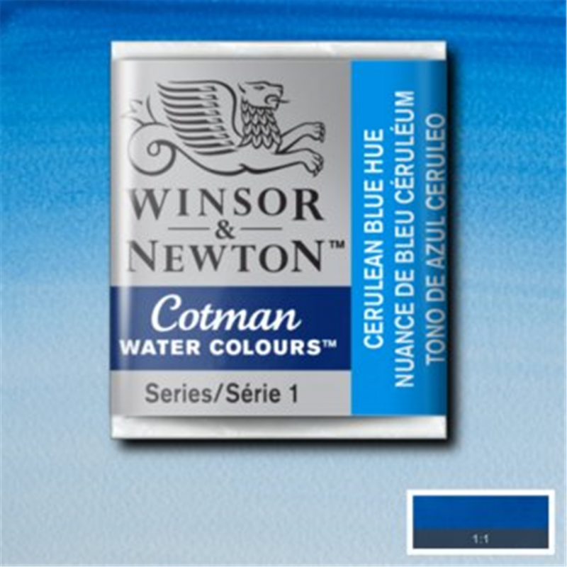 Winsor & Newton Acquarello Fine Cotman 1-2 Godet - Colore 139 Blu Ceruleo