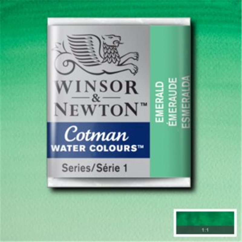 Winsor & Newton Cotman Watercolour End 1-2-235 Color Emerald Tablet