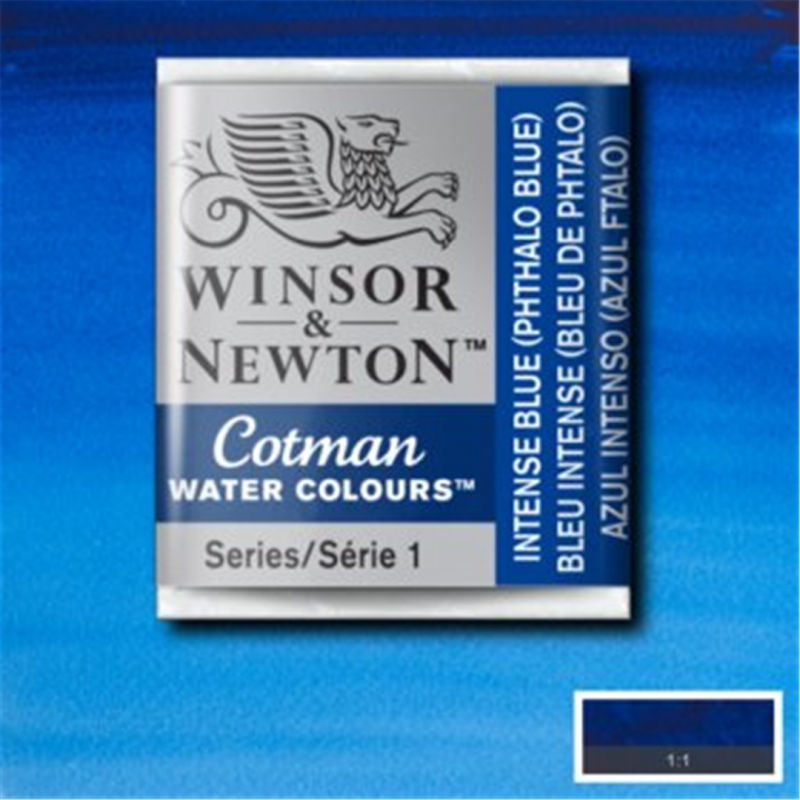 Winsor & Newton Acquarello Fine Cotman 1-2 Godet - Colore 327 Blu Intenso ( Blu Ftalo )