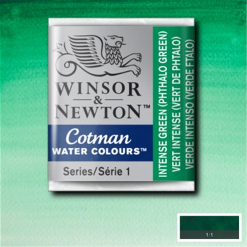 Winsor & Newton Acquarello Fine Cotman 1-2 Godet - Colore 329 Verde Intenso ( Verde Ftalo )