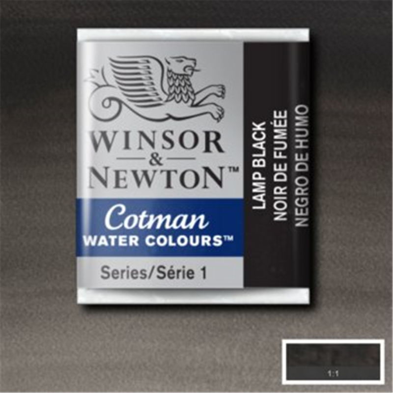 Winsor & Newton Acquarello Fine Cotman 1-2 Godet - Colore 337 Nero Bugia