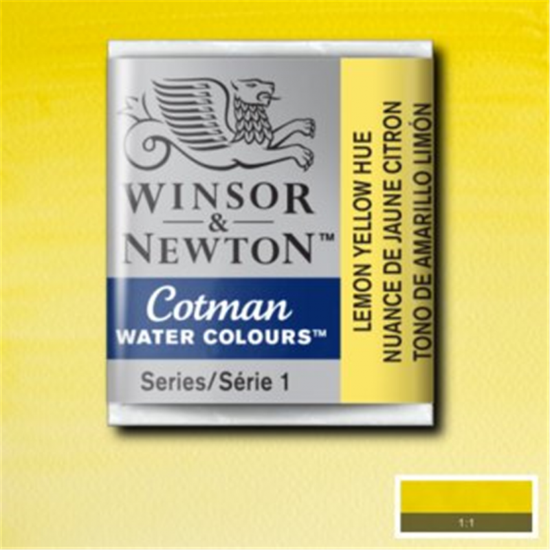Winsor & Newton Acquarello Fine Cotman 1-2 Godet - Colore 346 Giallo Limone Imitazione