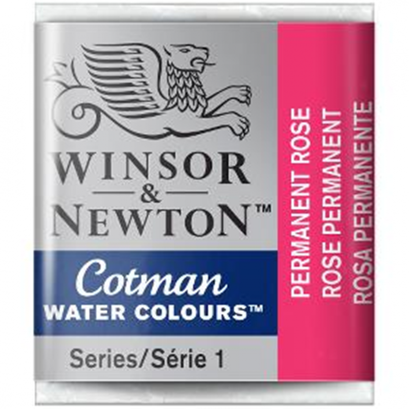 Winsor & Newton Cotman Watercolour End 1-2-502 Pink Color Godet Permanent
