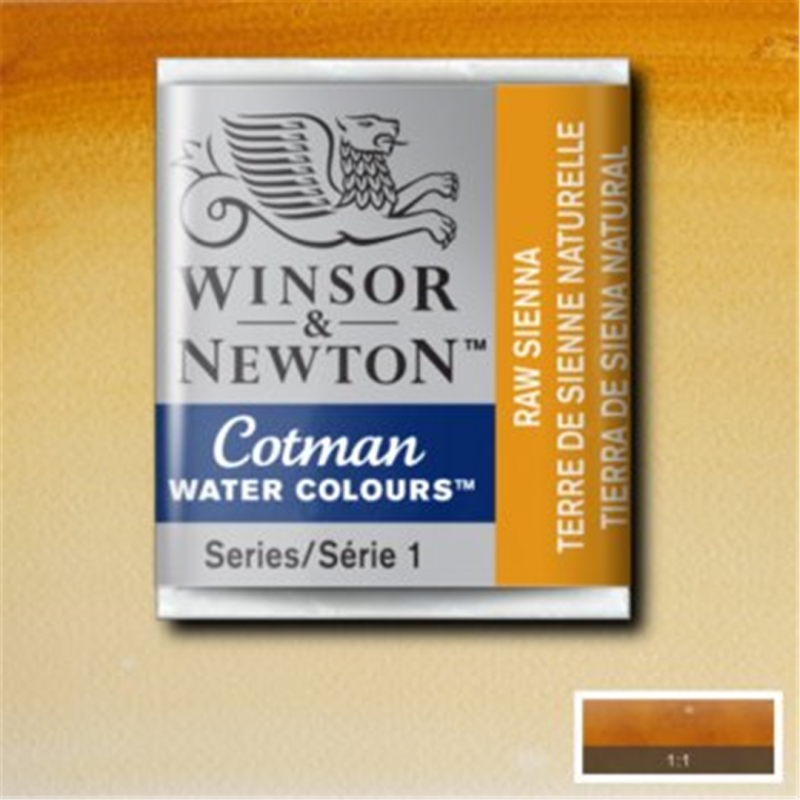 Winsor & Newton Cotman Watercolour End 1-2 Godet-Color Natural Sienna 552
