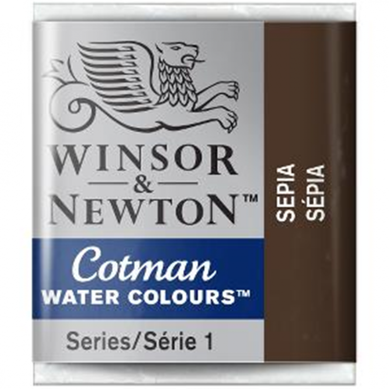 Winsor & Newton Acquarello Fine Cotman 1-2 Godet - Colore 609 Seppia