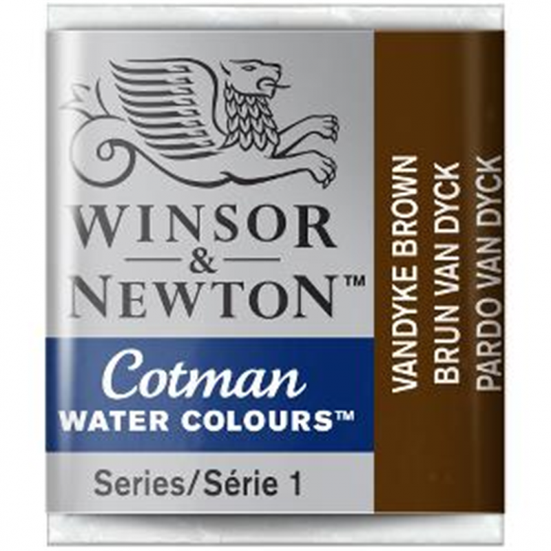 Winsor & Newton Cotman Watercolour End 1-2 Godet-676 Colour Vandyke