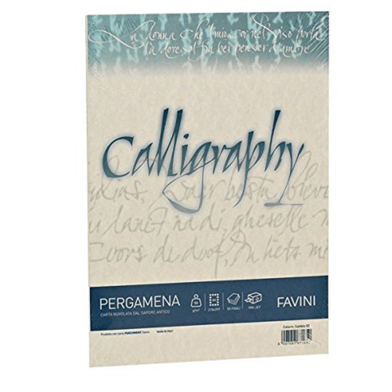 Favini Risma Pergamena 190gr 50fg Calligraphy 02-Sabbia