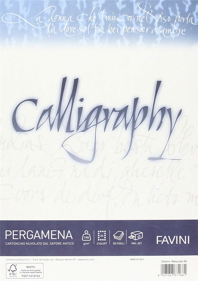 Carta Calligraphy 190gr A4 50fg 06 Naturale — immagine 2