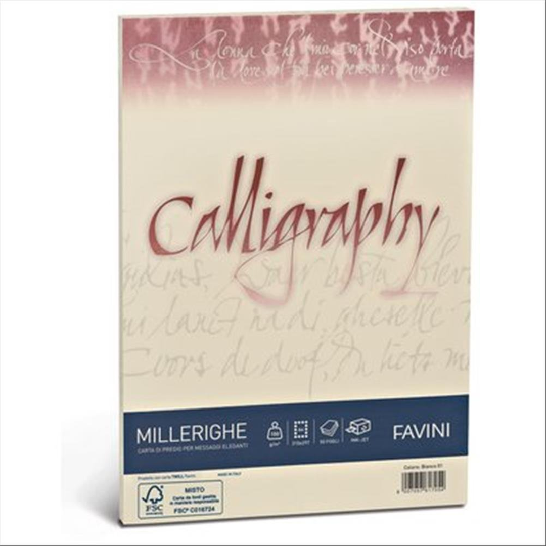 Carta Calligraphy Millerighe 100gr A4 50fg Avorio 02 — immagine 2