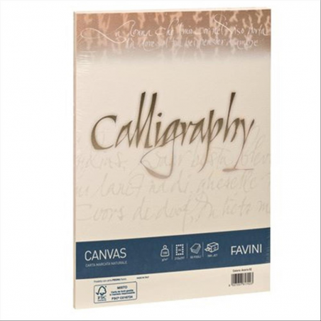 Carta Calligraphy Canvas 100gr A4 50fg Avorio 02