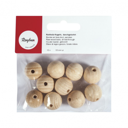 Palline Legno Ø 18 Mm Blister Pezzi 10