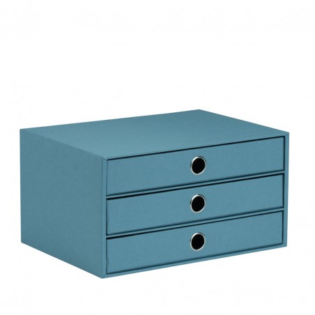 Scatola A4 3cassetti C/asola 250x343x185 Soho Blu Denim 15