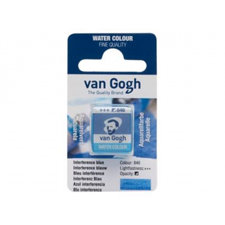 Acquarello In 1/2 Godet Colore Sr.perlato Blu Interferenza