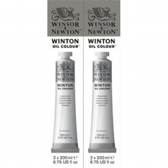 Winsor & Newton Olio Winton 200 Ml Pezzi 2 Twin Pack Bianco Di Titanio