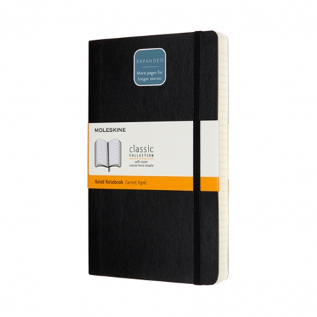 Moleskine Notebook Righe Large Expanded Black - Nero