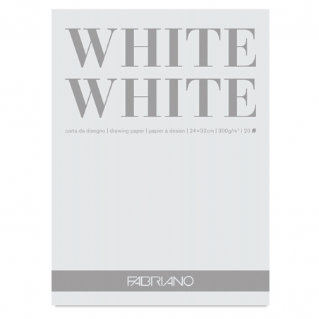 Fabriano Blocco  White White 24x32 300 Gr Fogli 20