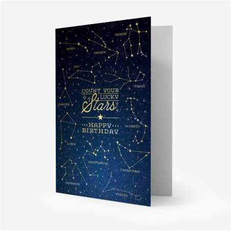 Biglietto Auguri  11.5x17cm Stars