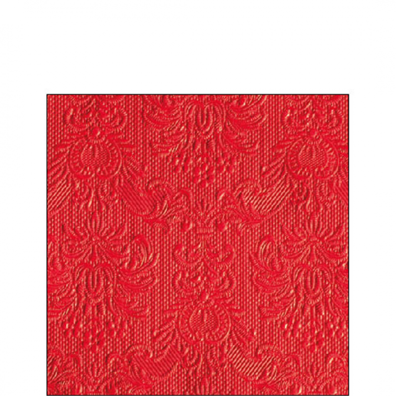 Ambiente Tovagliolo 25x25 Carta Decorato Elegance Rosso Red