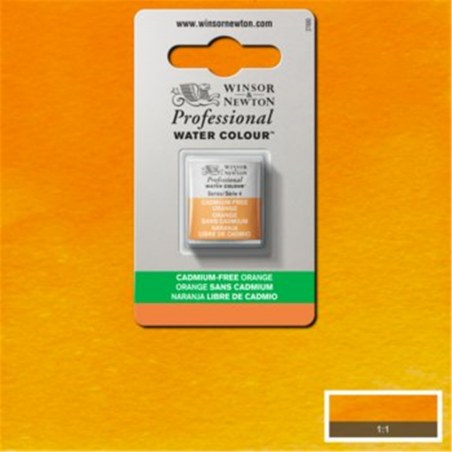 Winsor & Newton Professional Water Colour 1/2 Godet Awc  Serie 4 - Colore 899 Arancio Privo Di Cadmio