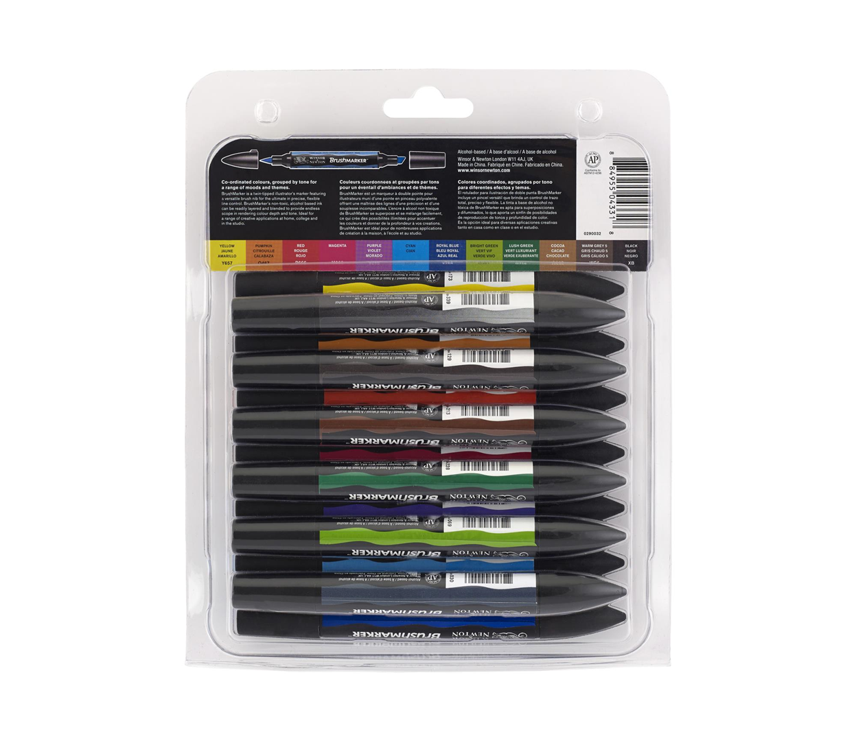 W&N BrushMarker - Set da 12 pennarelli + 1 blender Serie Vibrant Tones — immagine 4