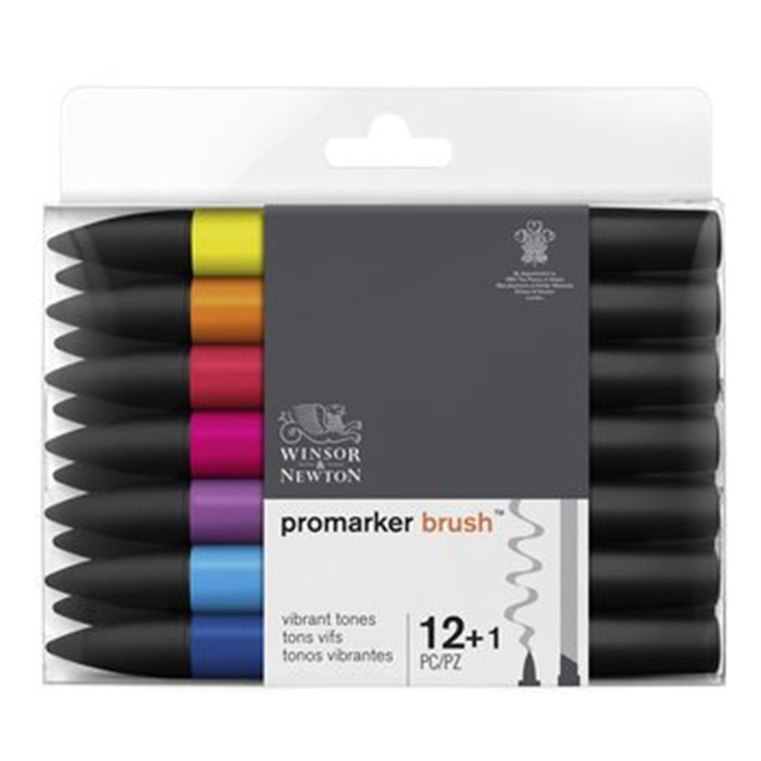 W&N BrushMarker - Set da 12 pennarelli + 1 blender Serie Vibrant Tones — immagine 5