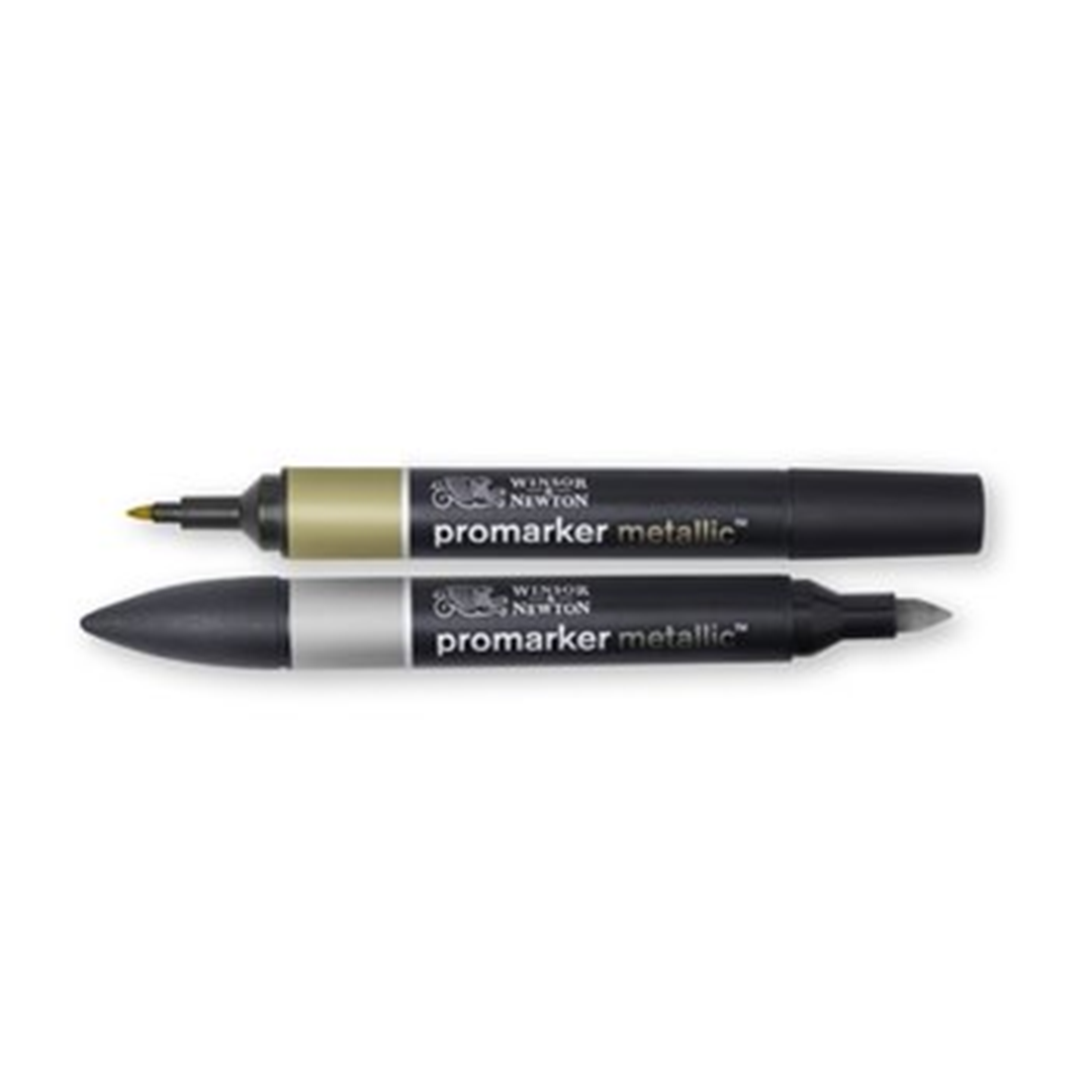 W&N PROMARKER - SET da 2 Pennarelli Gold+Silver serie metallic — immagine 3