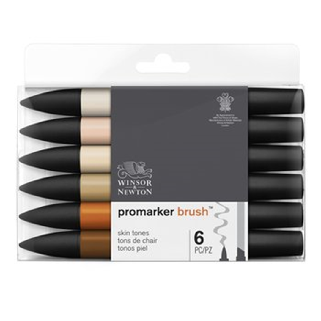 Confezione Promarker Brush Pezzi 6 Toni Per La Pelle Set 1 — immagine 2
