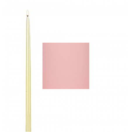Candela Conica Laccata Slim 23cm Rosa