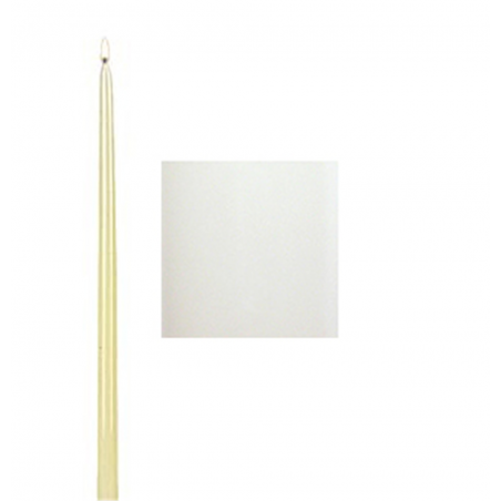 Candela Conica Laccata Slim 23cm Bianco