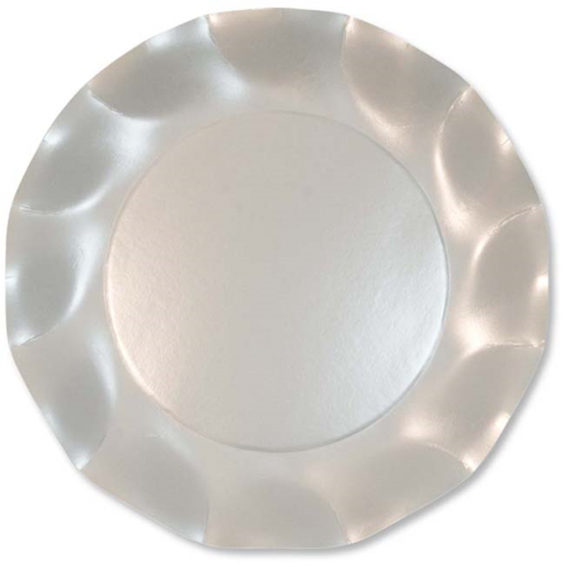 Ex.tra. Large Plate D. 27 Pearly White 10 Pcs.