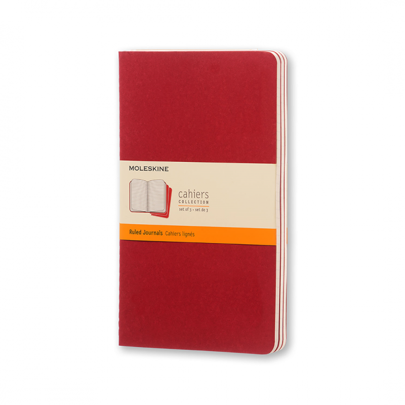 Cahier Large Righe 3pz Rosso Bacca