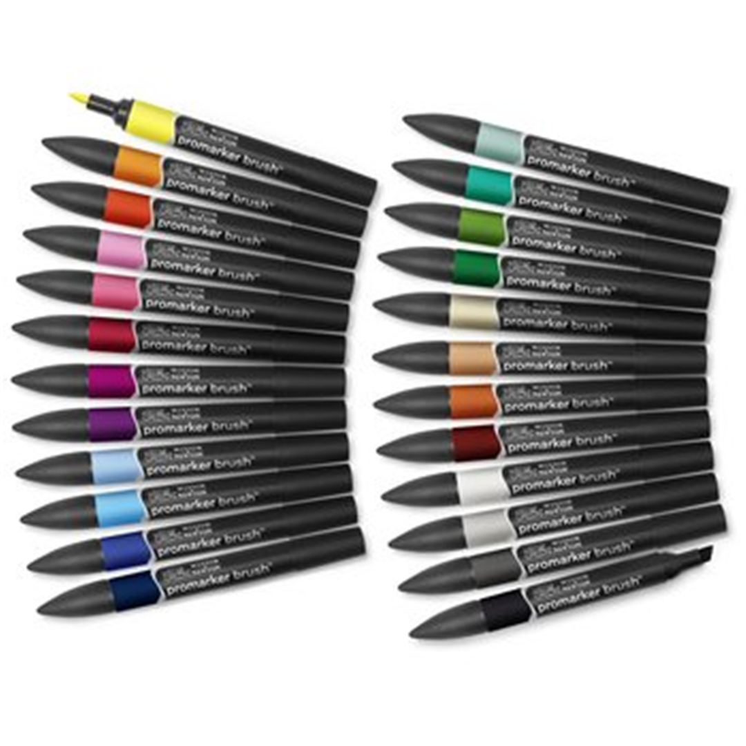 Astuccio Promarker Brush Pezzi 24 In Tessuto Student Designer — immagine 3