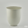 Rounded Tin Vase H. 37 Cm D. 32 Cm White | Edg - Enzo De Gasperi