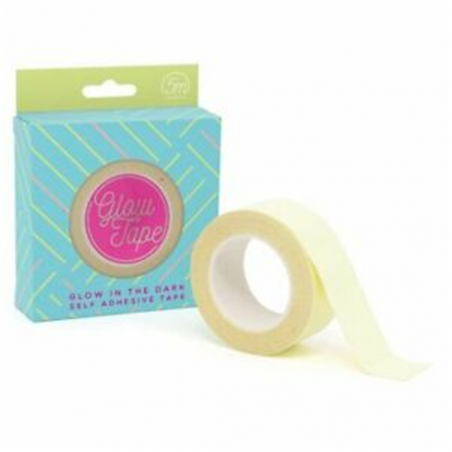 Lukglo Nastro Adesivo Fluorescente Di Carta Bianca Che Si Illumina Al Buio 5mt X 5x2.5 Cm